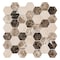 Andova Tiles SAMPLE Channing 2 x 2 Marble Honeycomb Mosaic Floor Use Tile SAM-ANDCHA124 - alternate 6
